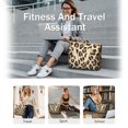thumbnail image 5 of Tote Bag for Women - Classic Leopard Print Shoulder Bag - Large Utility Work Duffle Bag with Zipper Handbag for Travel, Work, Sprots, 5 of 5