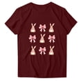 thumbnail image 4 of Tops de Cuello Redondo para las Mujeres Impreso Manga Corta Suéter Camiseta de Imitación Rack, Top Casual de Moda para el Hogar Diario Y el Trabajo, 4 of 4