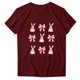 thumbnail image 4 of Tops de Cuello Redondo para las Mujeres Impreso Manga Corta Suéter Camiseta de Imitación Rack, Top Casual de Moda para el Hogar Diario Y el Trabajo, 4 of 4