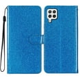 thumbnail image 6 of For Samsung A22 4G Wallet Case Bling Shiny Premium PU Leather with RFID Blocking Card Slots Holder Magnetic Flip Kickstand Shockproof Wrist Strap Cover For Samsung Galaxy A22 4G, Blue, 6 of 7