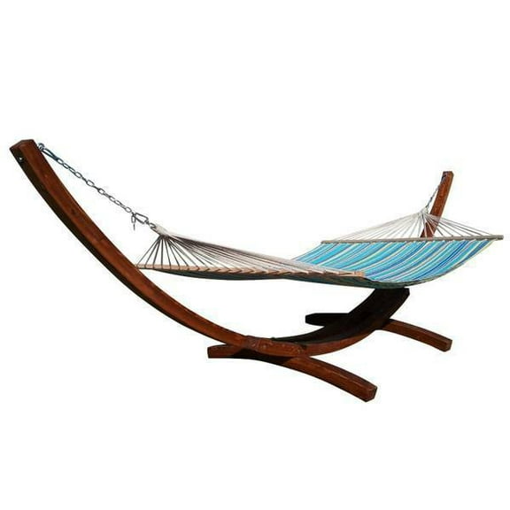 Petra Leisure Quilted Teal/Yellow TWO Person Hammock Bed. STAND NOT INCLUDED