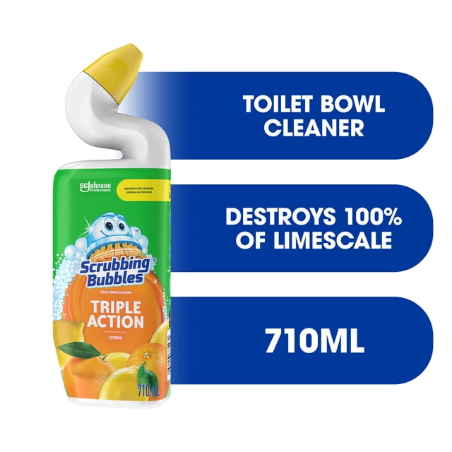 Scrubbing Bubbles® Toilet Bowl Cleaner, Triple Action, Citrus Scent, 710ml