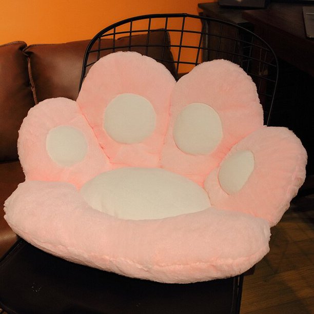 INS Bear&Cat Paw Pillow Animal Seat Cushion Stuffed Plush Sofa Indoor Floor Home Chair Decor Winter Children Girls Lovely Giftzy pink70x80cm Deng Xun unisex