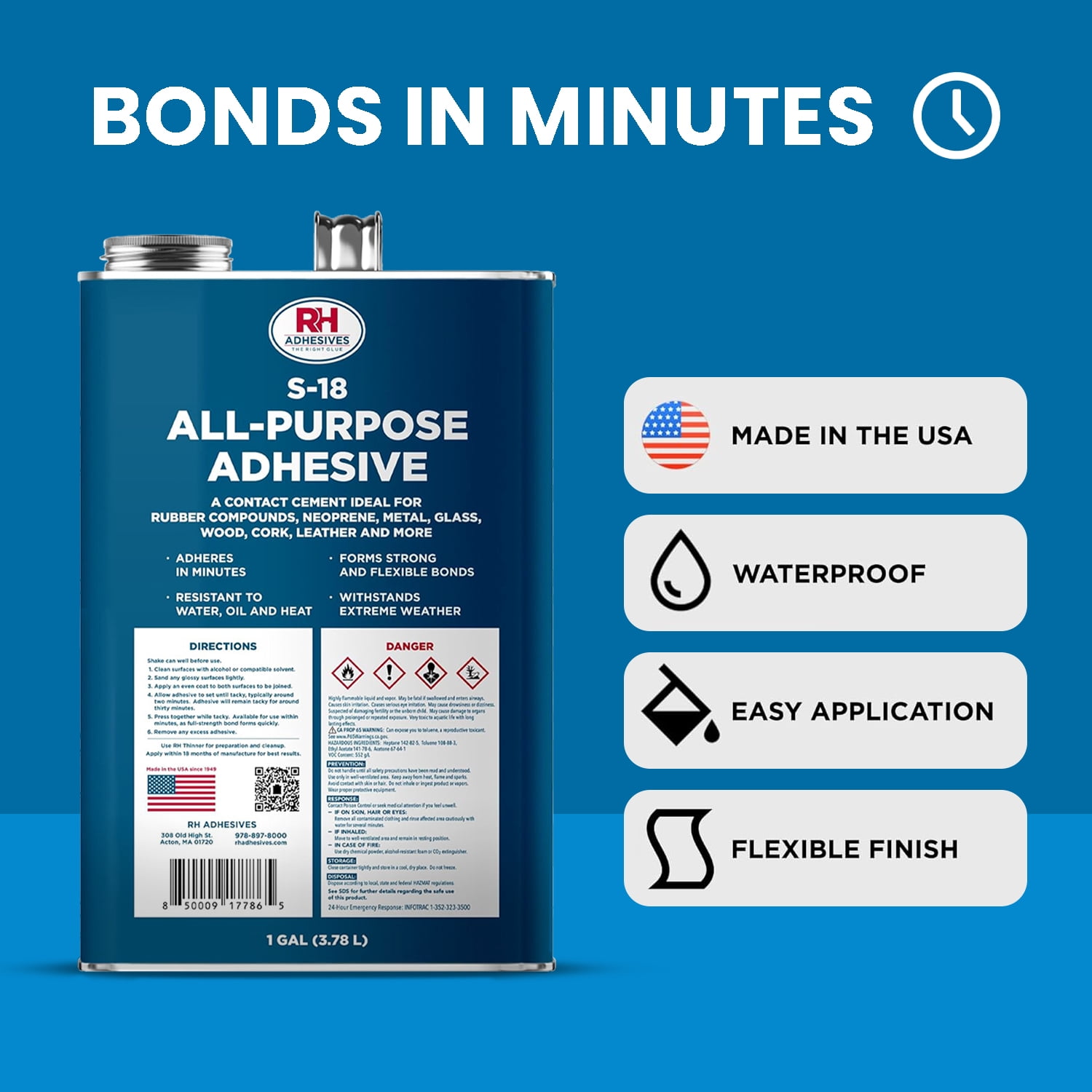 S-18 All-Purpose Adhesive, 1 Gallon - RH Adhesives