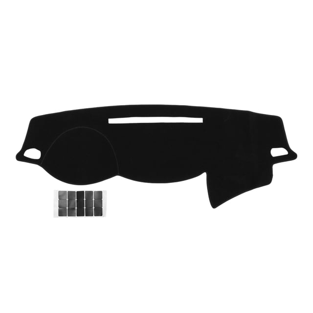 Cubierta de tablero Unique Bargains para Mitsubishi Triton L200 2015-2020, alfombrilla de tablero con pegatina, cubierta de consola central de poliéster, alfombra negra