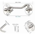 thumbnail image 3 of Pieces, Door Hook Lock, Silver Stainless Steel Door Hook Lock, with Mounting, 3 of 5