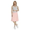 thumbnail image 2 of Women's Pale Pink Japanese Style Ocean Wave A-line Printed Skirt Casual Wear, S, Pale Pink Pale Orange, by Ambesonne, 2 of 6