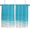 thumbnail image 5 of Blue Gradient Watercolor Small Curtain Rod Pocket Short Curtains Half Drapes Partition Cabinet Door Window Curtains Home Decor, 5 of 6