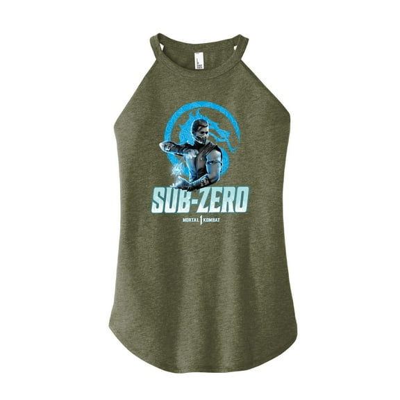 Mortal Kombat - Sub Zero Mk1 - Juniors High Neck Tank Top