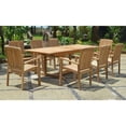 thumbnail image 2 of Teak Bahama Stackable Sahara 9-Pieces Rectangular Dining Set B, 2 of 3