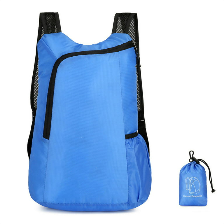 Foldable Backpack Small Bag Waterproof Sports Bag for Travel Hiking Walking  Swimming Lightweight Backpack-Royal Blue