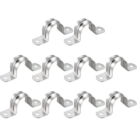 

Pipe Straps Clamp (25mm/0.98 ) 100pcs 304 Stainless Steel U Tube Tension Clip Bracket - for Plumbing Pipeline Wire