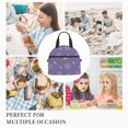 thumbnail image 6 of DouZhe Lunch Bags for Women and Men, Violet Floral Lavender Prints Reusable Portable Insulated Cooler Waterproof Lunch Tote Bag for Travel Work School Picnic, 6 of 7