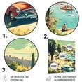 thumbnail image 3 of Designart "Beachside Classics 50 s Vintage II" Retro Car Metal Wall Decor, 3 of 5