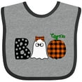 thumbnail image 3 of Inktastic Boo Halloween Ghost and Plaid Pumpkin Boys or Girls Baby Bib, 3 of 4