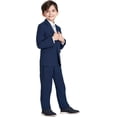 thumbnail image 2 of Wehilion Boys' 4-Piece Tuxedo Set with Dress Shirt, Bow Tie, Jacket, and Pants, 2 of 3