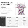 thumbnail image 5 of Naloa Violets Flowers Print T-Shirts Short Sleeve V Neck Tees for Women Fashion Tops Trendy Lightweight Soft Casual Summer Outfits Clothes, 5 of 5