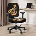 thumbnail image 3 of ZUXONGSY Sunflower Pug Desk Chair Cover Pack of 2 Polyester Rolling Chair Cover with Elastic Bottom Computer Chair Seat Cushion Cover Easy to Clean Slipcovers for Women Men, 3 of 7