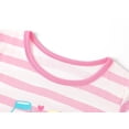 thumbnail image 2 of Beezizac Summer Pajamas for Girls - Pink Wave Striped PJ Set Soft Jammies Size 10, 2 of 7
