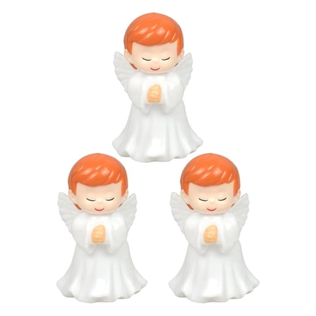 TABLZONE 3-Piece White Cherub Angel Statue Set Praying Angel Sculpture for Outdoor Garden Decoration