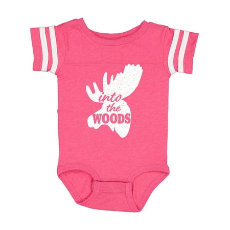 

Inktastic Moose Head Silhouette Into The Woods Gift Baby Boy or Baby Girl Bodysuit