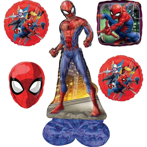 Bouquet de globos Anagram Spiderman Airloonz para artículos de fiesta