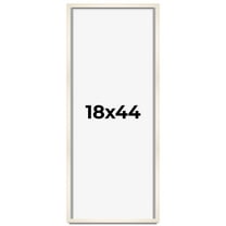 18x44 Frame White Wheat Solid Wood Picture Frame | Moulding Width 0.75 Inches | Interior Depth 0.5
