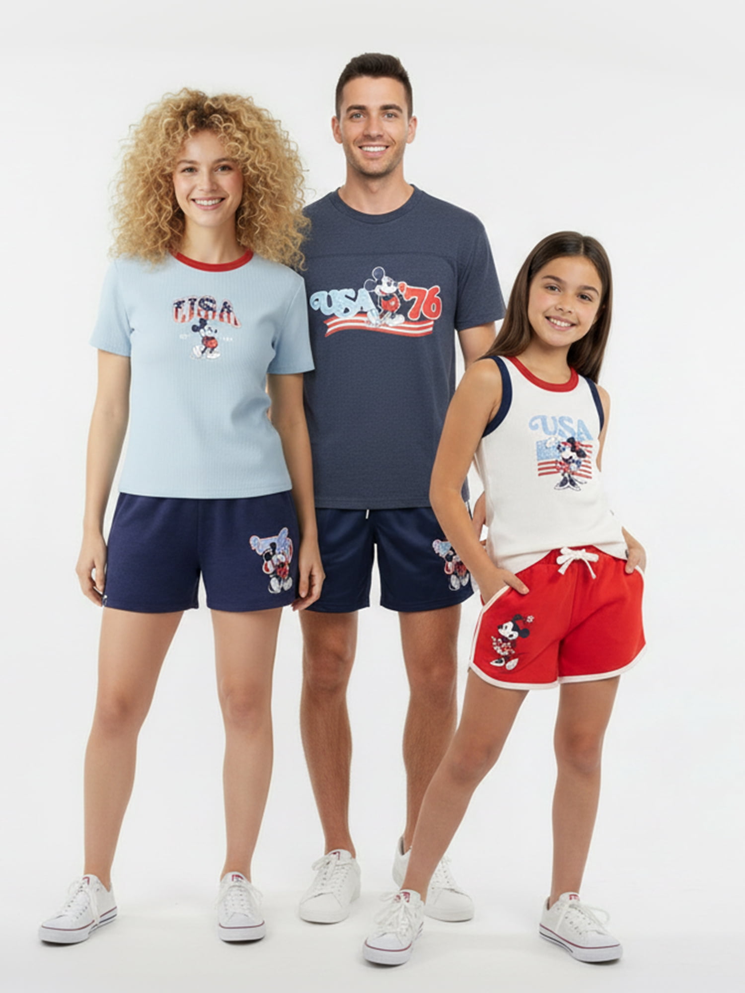 Disney Men's Mickey Mouse Spirit of 76 America 250 Graphic Shorts, 9'' Inseam, Sizes XS-5XL