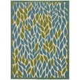 thumbnail image 2 of Nourison Aloha Indoor/Outdoor Contemporary Botanical Blue/Green 5'3" x 7' Area Rug, (5' x 7'), 2 of 9