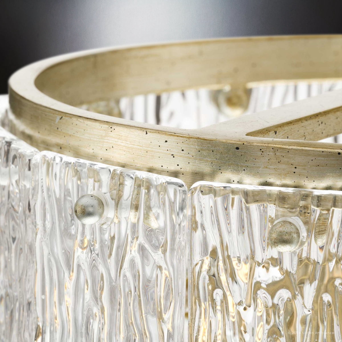 Luxury Glam Ceiling Light, Gilded Silver, UHP4958
