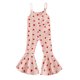 thumbnail image 1 of Día de San Valentín bebé niña sin mangas Halter mono acanalado Flare Romper Bell Bottoms trajes XBTCLXEBCO Rosa, 4-5 años, 1 of 6