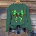thumbnail image 2 of Womens Oversized Sweatshirt Stpatricksday Irish Print Long Sleeve Casual Pullover Plus Size Sweatshirts for Women Blackish Green L, 2 of 5