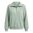 thumbnail image 6 of Byworldtasic Long Sleeve Sweatshirt for Women Half Zip Fuzzy Oversized Pullover Tops Loose Warm Sweatshirts, 6 of 8