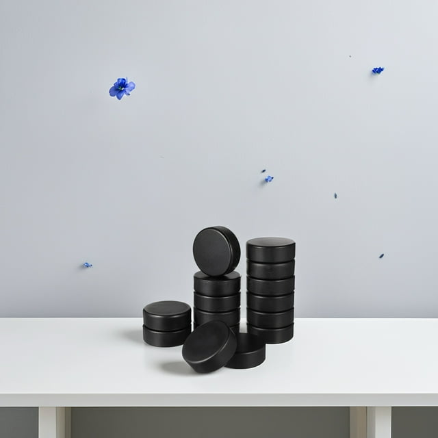 OULII Ensemble de 24 Rondelles de Hockey en Mousse Noires pour Match Intérieur en PU Mousse Réduction du Bruit Entraînement