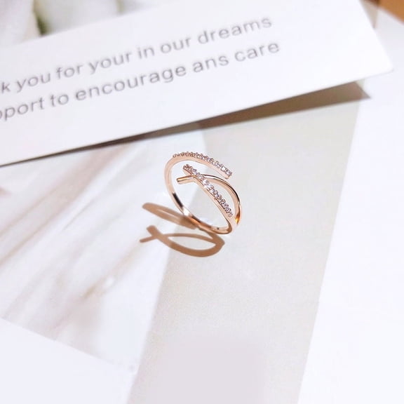 Adjustable Index Finger Ring Fashion Multi Layer Winding Design with Diamond Processing and Inlaid Artificial Gems Geometric Knuckle Ring Jewelry