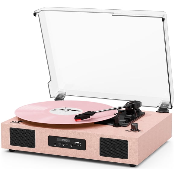 Tocadiscos DANFI AUDIO DF Vintage Bluetooth USB Rosa