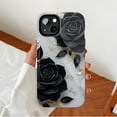 thumbnail image 2 of Black Rose Gold Floral iPhone Case for Women Men, Elegant Romantic Gift for Valentine's Day Birthday, Compatible with iPhone 11/12/13/14/15/16 (Pro Max/Plus), 2 of 9