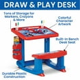 thumbnail image 2 of Spidey and His Amazing Friends 3-Piece Art & Play Toddler Room-in-a-Box by Delta Children – Includes Draw & Play Desk, Art & Storage Station & Fabric Toy Box, Blue, 2 of 9