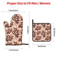 thumbnail image 2 of Balery Snake Pattern Oven Mitts and Pot Holders 4 pcs Set, Kitchen Oven Glove High Heat Resistant 500℉ Oven Mitts with Non-Slip Silicone Surface, 2 of 6