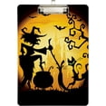 thumbnail image 1 of FMSHPON Halloween Crazy Witch Golden Moon Clipboard Hardboard Wood Nursing Clip Board and Pull for Standard A4 Letter 13x9 inches, 1 of 5