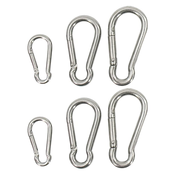 De Ganchos De Mosquetón Hebilla De Polipasto De Acero Inoxidable Mosquetón De Seguridad Estándar Llavero Mosquetón Para Hamacas Camping Senderismo Pesca 6 Paquetes Sweethay OD013474-00