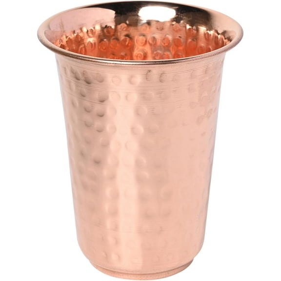 HealthGoodsIn - Pure Copper Hammered Tumbler - 300ml (Unlined, Uncoated for Wellness)