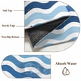 thumbnail image 6 of Blue Gradient Washable Area Rug 3x5 Water Ripple Striped Modern Low-Profile Large Area Rugs with Non Slip Backing Indoor Floor Carpet for Entrance Living Room Bedroom Home Office, 6 of 9