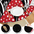 thumbnail image 4 of Red Mushroom Line Black Pattern Round Fitted Tablecloth with Elastic Edge,Dining Table Cover Waterproof,Outdoor Round Tablecloth for Camping,Dining,Indoor and Outdoor, 4 of 7