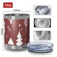 thumbnail image 3 of 12oz Tumblers Red Christmas Tree and Star Pattern Vacuum Insulated Stainless Steel Travel Tumbler Cups Mug with Lid and Straw for Beer,Coffee,Beverages with Cleaning Brush for Cold & Hot Drinks, 3 of 5