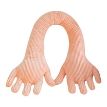 Tunhigl Funny Long Hugging Hand Pillow Toy for Adults and Couples - Soft Fleece Body Pillow for Sleeping, Cuddling, and Gifting - Realistic Hand Shape Decorative Cushion Pink