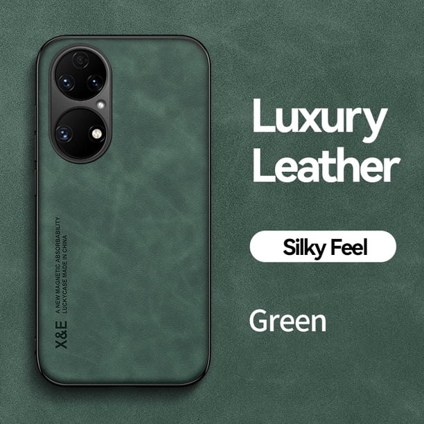 Funda magnética de cuero de lujo para Huawei P50 Pro P40 P30 Lite P20 Mate 20 30 40 50 Pro Nova 9, funda trasera blanda a prueba de golpes Tan Jianjun unisex