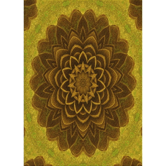 Ahgly Company Indoor Rectangle Patterned Blood Red Brown Area Rugs, 8' x 12'