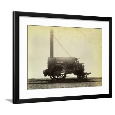 1829 Stephenson Rocket - The 'Rocket', locomotive designed by George Stephenson in 1829, c1905 Framed Print Wall Art