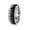 Black White, variant on Women's Stainless Steel Five Row Full Micro Pave CZ Zircon Ring Gold Size 11